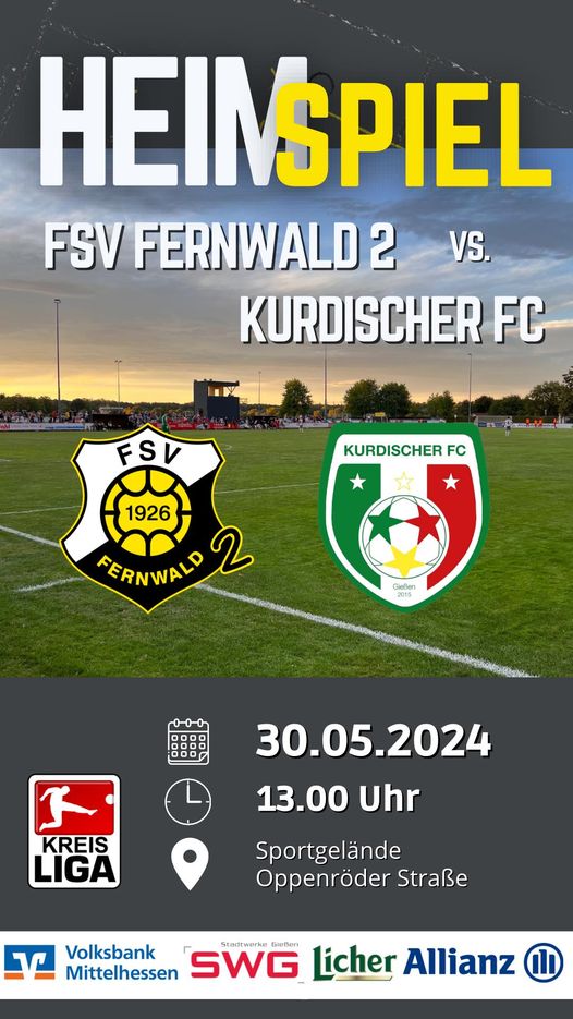 Nachdem die Entscheidungen in der A-Klasse Gießen gefallen sind, kommt es morgen gegen den Kurdischen FC Gießen zum letzten Spiel der Saison, bevor die Mannschaft in die Sommerpause geht.