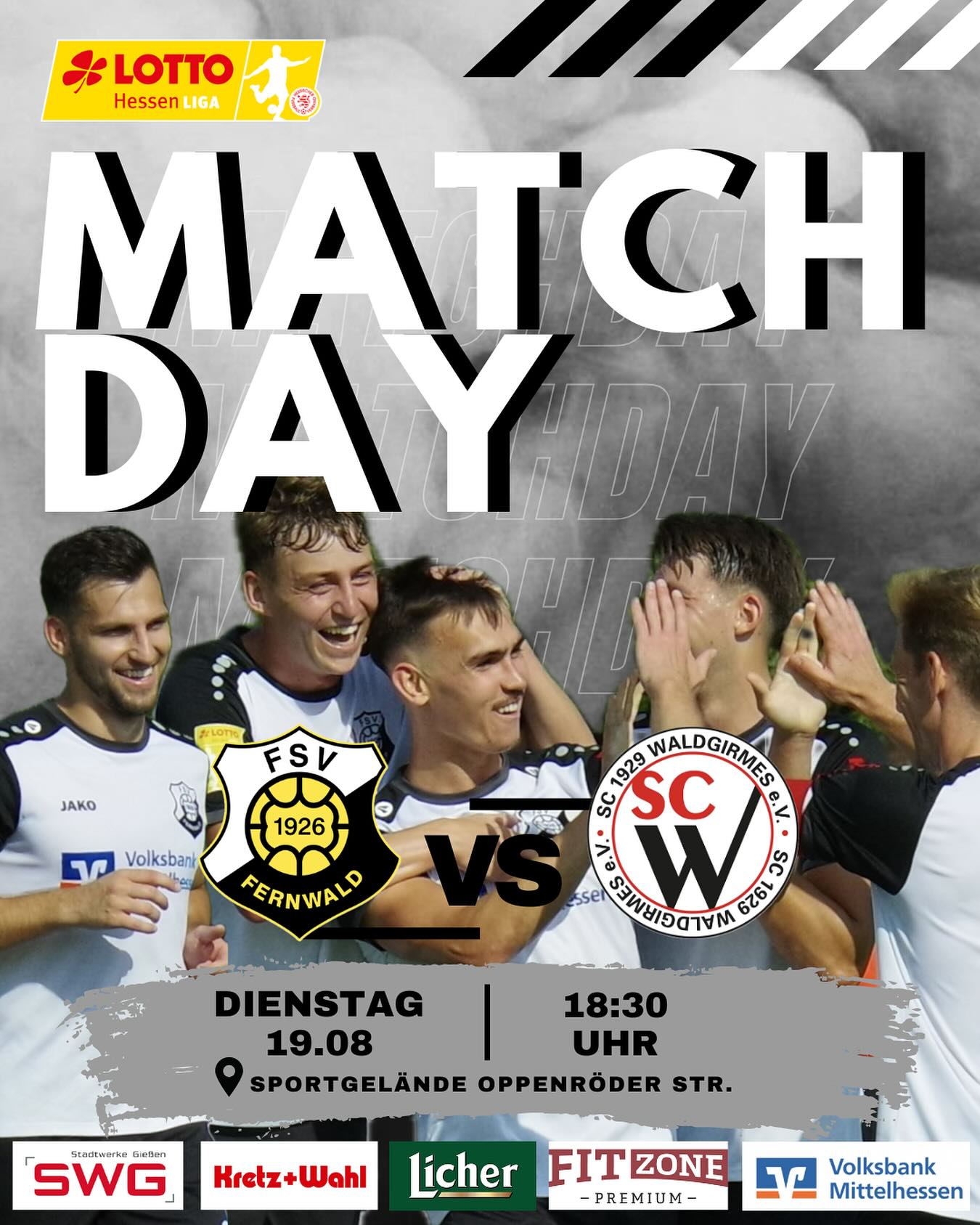 Morgen geht’s weiter: Wir empfangen den SC Waldgirmes 1929 auf unserem Sportgelände in der Oppenröder Straße.