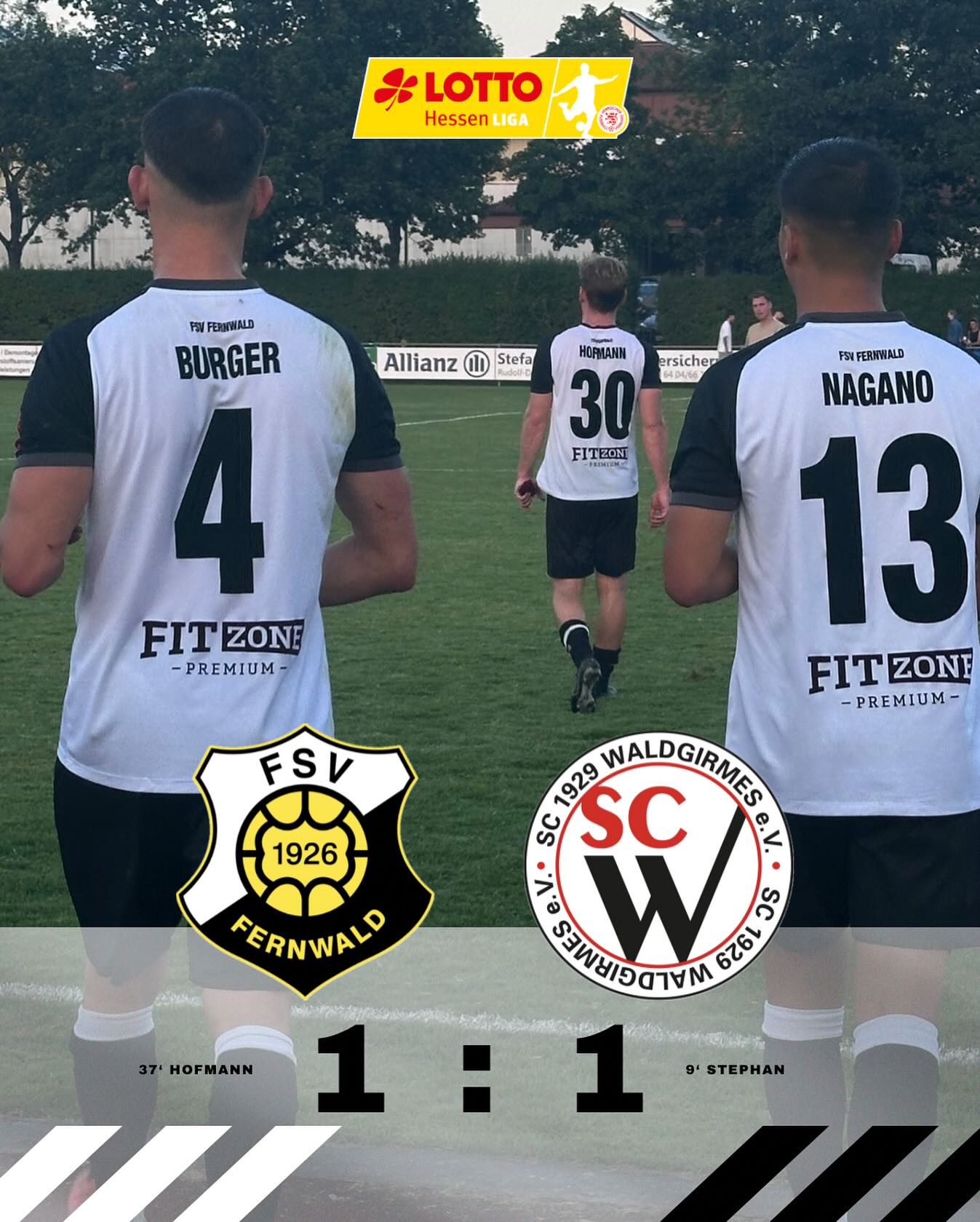 Im Mittelhessenderby zwischen dem FSV Fernwald und dem SC Waldgirmes trennten sich beide Teams mit einem 1:1-Unentschieden.