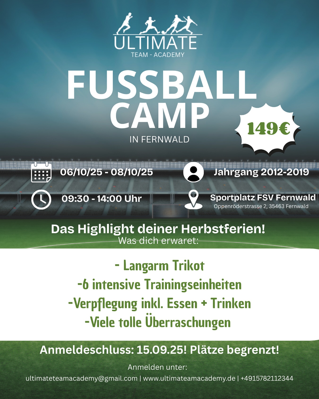 FUSSBALLCAMP IN FERNWALD