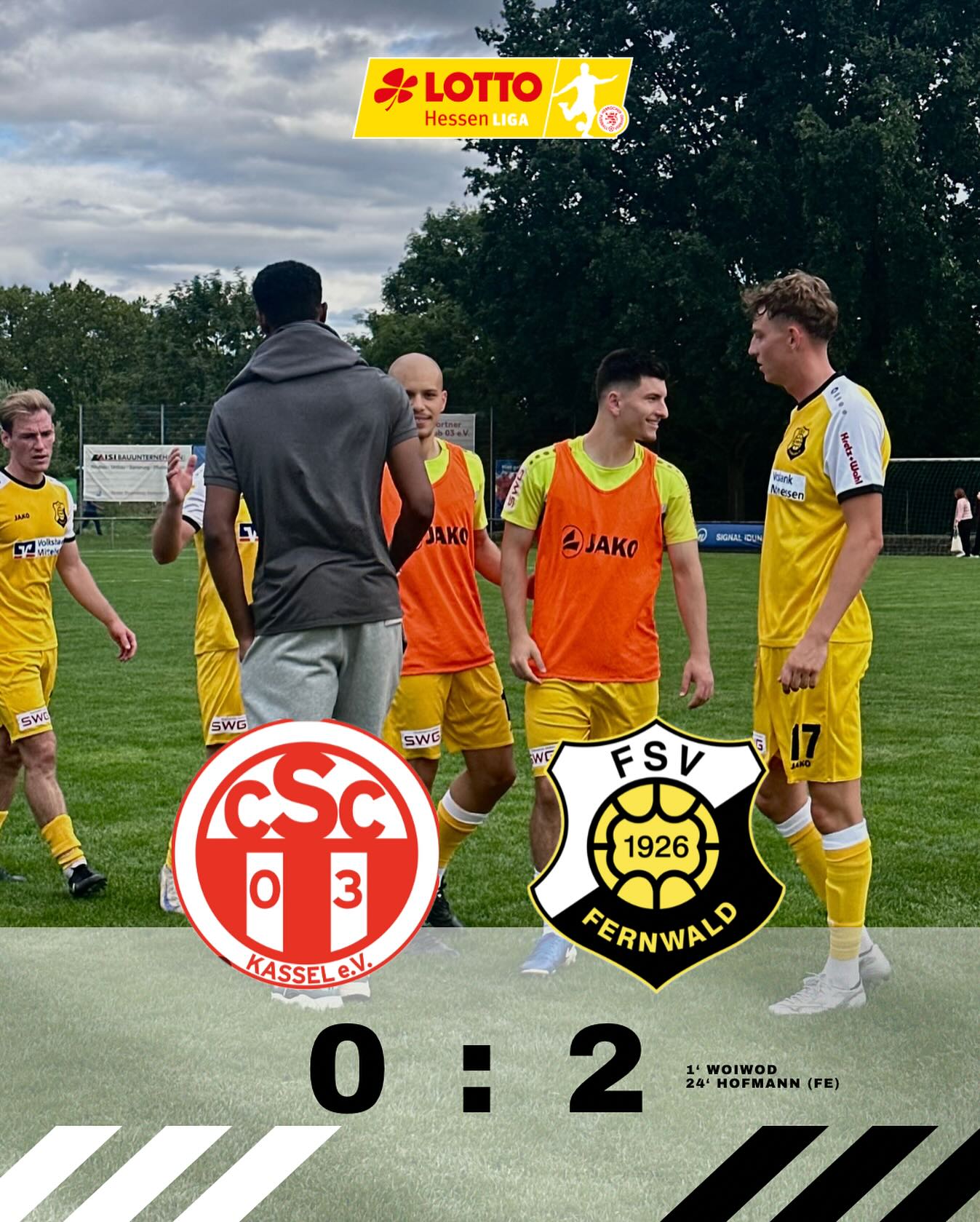 Der FSV Fernwald hat mit einem konzentrierten und druckvollen Auftritt einen verdienten 2:0-Erfolg aus Kassel mitgebracht.