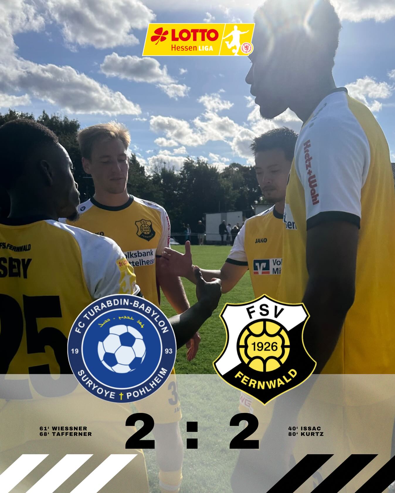 Trotz früher Unterzahl nach der Roten Karte für Lucas Burger zeigte unser FSV beim 2:2 gegen den FC Turabdin/Babylon große Moral.