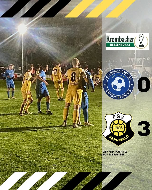 Souverän in die nächste Runde des Krombacher Hessenpokals – mit einem klaren 3:0-Sieg gegen den FC Turabdin-Babylon!
