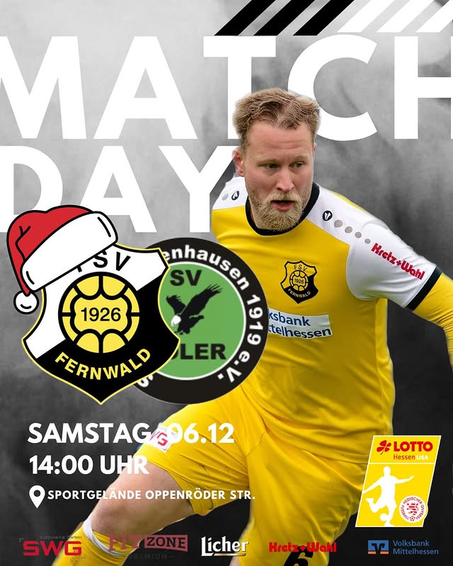 Am Samstag, 06.12.2025, um 14:00 Uhr empfangen wir den SV Adler Weidenhausen auf dem Sportgelände an der Oppenröder Straße.