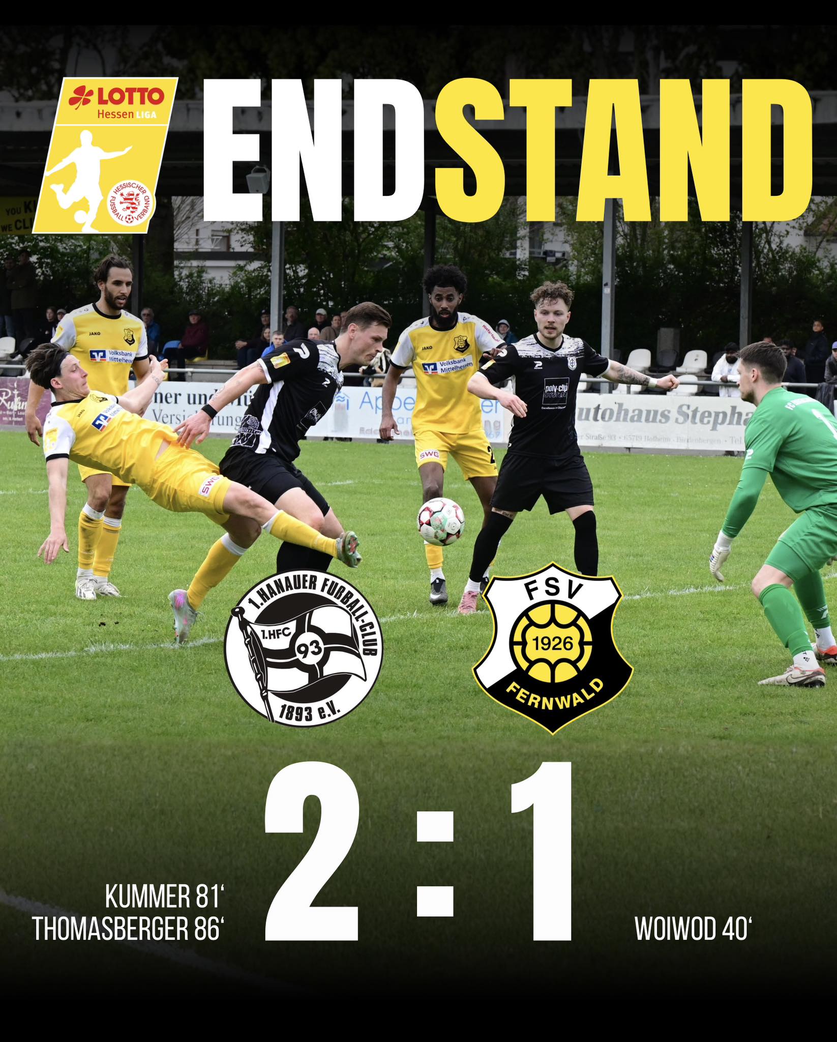 Auch im elften Duell in Folge reichte es erneut nicht für einen Sieg. Trotz einer zwischenzeitlichen Führung durch Tom Woiwod konnte die Negativserie nicht beendet werden. Die Partie war lange ausgeglichen, doch individuelle Fehler und Standardsituationen entschieden letztlich zugunsten der Gastgeber. In der ersten Halbzeit blieben klare Torchancen zunächst Mangelware. Der FSV kam durch einen Freistoß von Johannes Hofmann, der an die Latte ging, und durch mehr Spielkontrolle dem Tor etwas näher. Kurz vor der Pause gelang Tom Woiwod schließlich das 1:0 (40. Minute) für den FSV, nachdem er nach einem Sololauf im Abschluss schnell reagierte und den Ball im Tor unterbrachte. Nach der Pause verpasste es die Elf von Steuernagel, die Führung auszubauen. Gute Chancen, unter anderem durch Awed Isaac Abeselom, blieben ungenutzt. Stattdessen kam Eddersheim in der 81. Minute durch einen verwandelten Foulelfmeter von Jonas Kummer zum Ausgleich. Und es kam noch schlimmer. Kurz vor Schluss nutzten die Gastgeber einen Freistoß, bei dem Maximilian Thomasberger zum 2:1 traf. Durch die Niederlage bleibt Fernwald weiterhin ohne Erfolgserlebnis gegen Eddersheim und verpasst wichtige Punkte, während Eddersheim seinen zweiten Platz festigt.