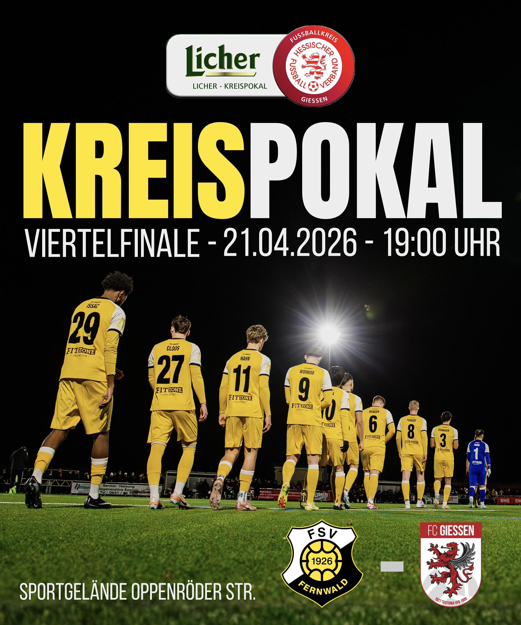 Pokalabend unter Flutlicht