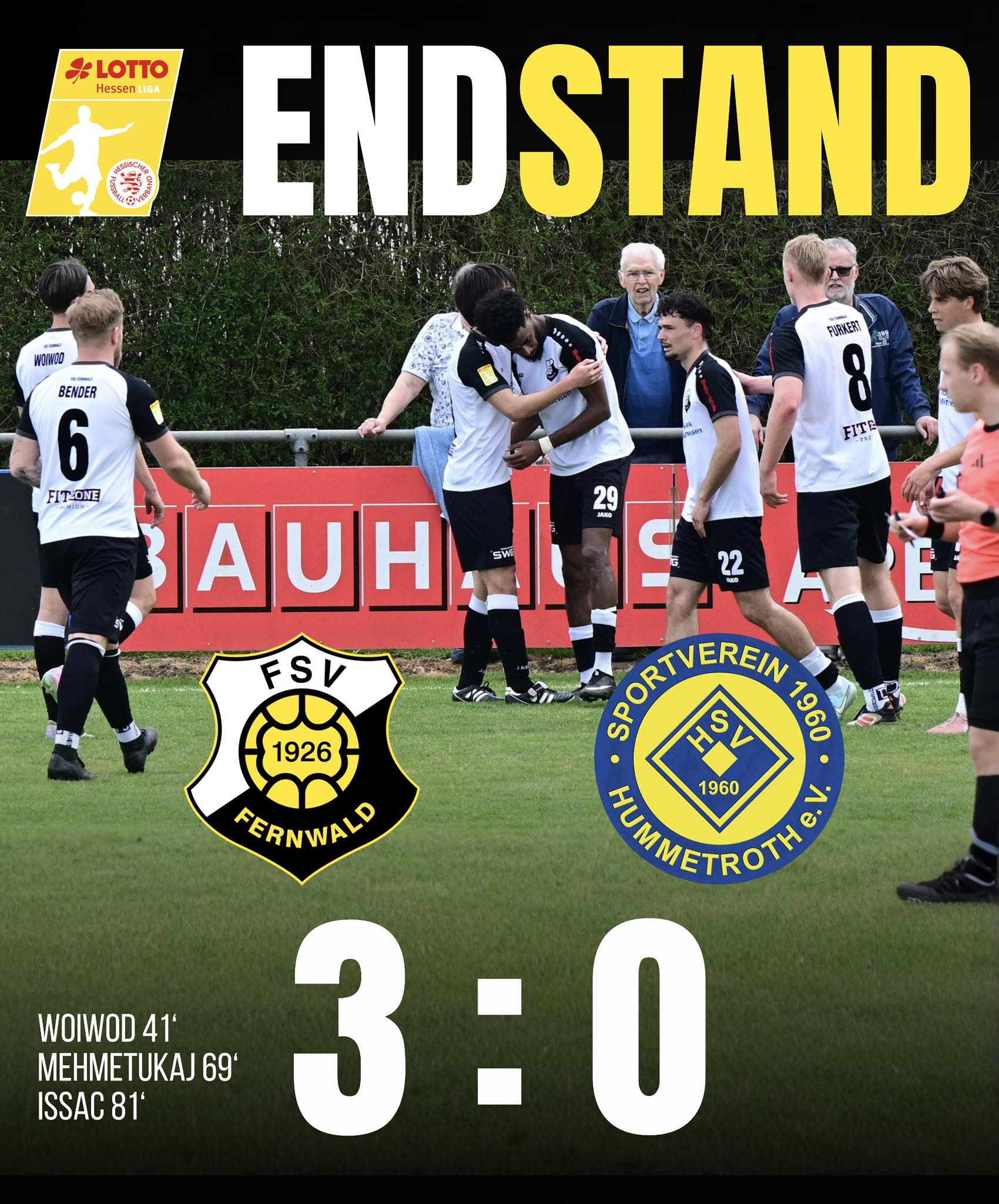 Die Steuernagel-Elf feierte einen verdienten 3:0 Heimsieg gegen den SV Hummetroth.