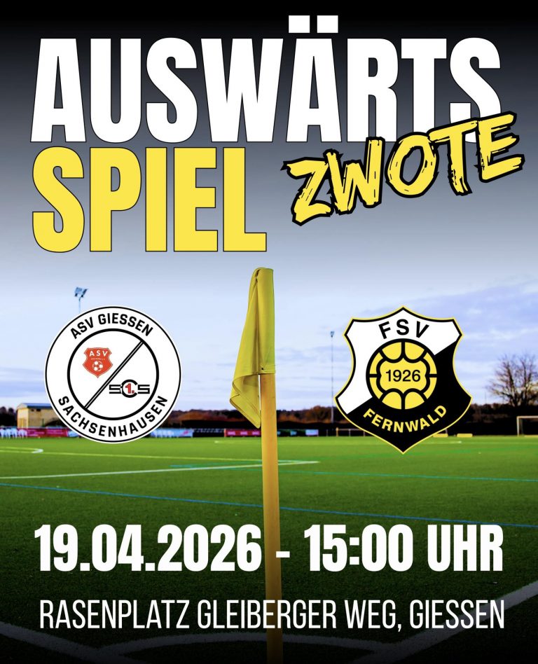 Am morgigen Sonntag steht für die Zwote kein leichtes Spiel an. Auswärts geht es zur SG ASV Gießen/Sachsenhausen.