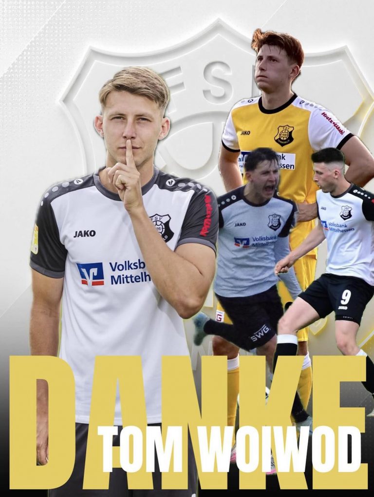 Nach über drei erfolgreichen Jahren beim FSV Fernwald verabschieden wir uns von Tom Woiwod, der sich dem VfB 1905 Marburg anschließt.