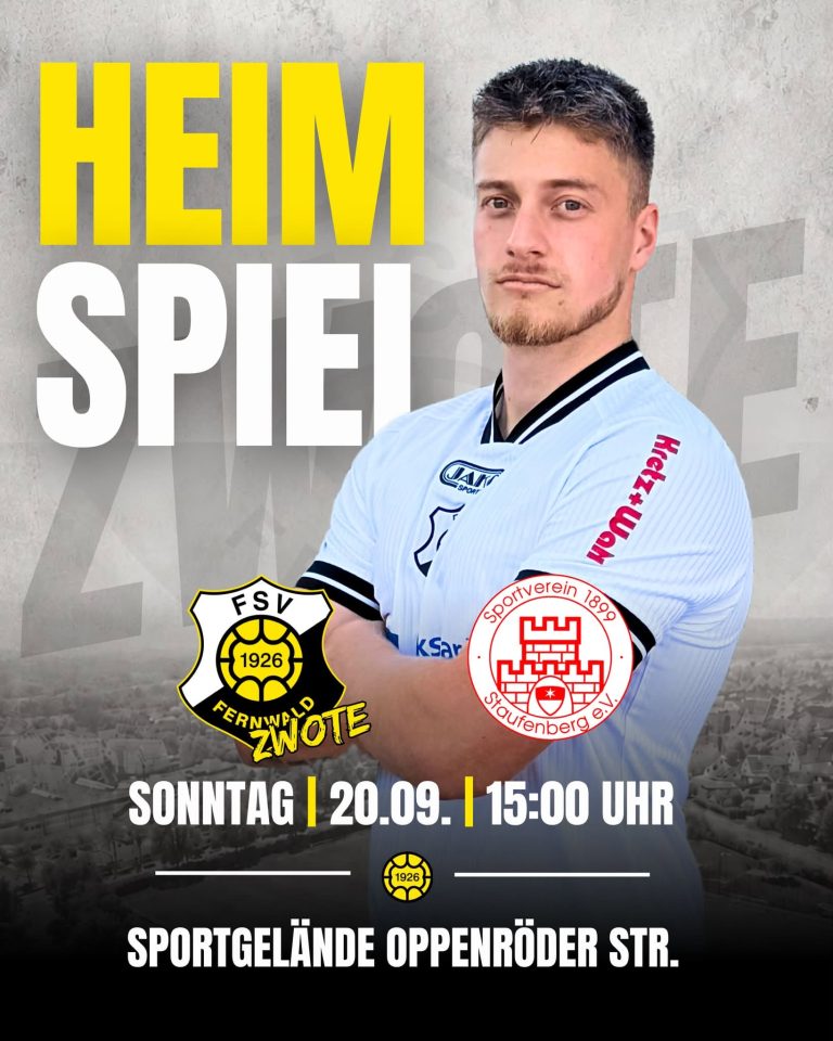 Nach dem unglücklichen Punktverlust am vergangenen Sonntag und der deutlichen Niederlage am Donnerstag, wollen die Spieler um Kapitän Basti Kurz mit einem Sieg wieder in die Erfolgsspur finden. Gegner ist der SV Staufenberg, der aktuell vier Punkte hinter dem FSV liegt.